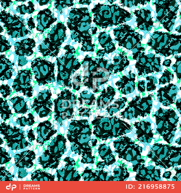 Abstract Texture Pattern, Seamless Mix Snake and Leopard Skin Pattern.