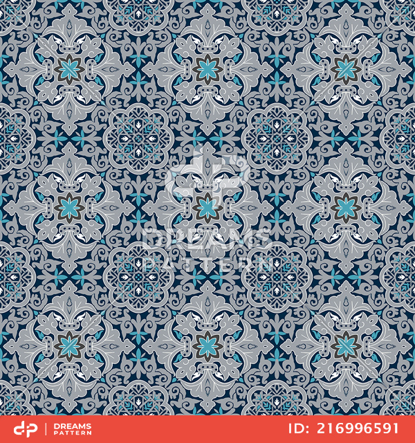 Seamless Ethnic Geometric Motifs, Morocco Arabic Pattern, Traditional Design.