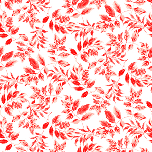 Seamless Leaves Pattern on White Background, Modern Style Ready for Textile Prints.