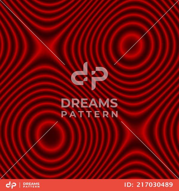 Seamless Digital Illustration Pattern, Abstract Red Curved Lines.