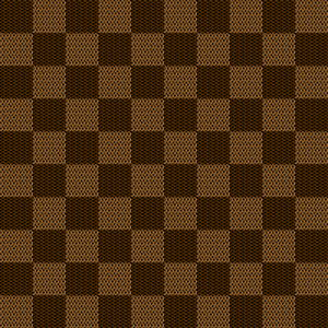 Trendy Seamless Chessboard Stylish Pattern. Mosaic Decoration with Dark Brown Colors.
