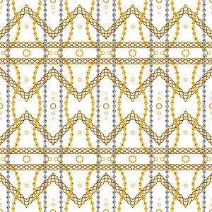 Seamless Symmetric Pattern of Golden and Silver Chains, Ready for Textile Prints.