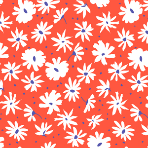 Seamless Spring Floral Daisy Pattern, Colorful Design Ready for Textile Prints.