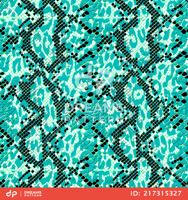 Seamless Textured Snake Skin Pattern with Leopard Skin Designed for Textile Prints.