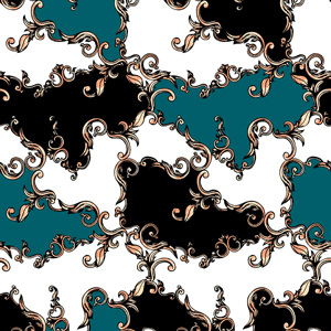 Seamless Baroque Pattern with Colored Background Ready for Textile Print.