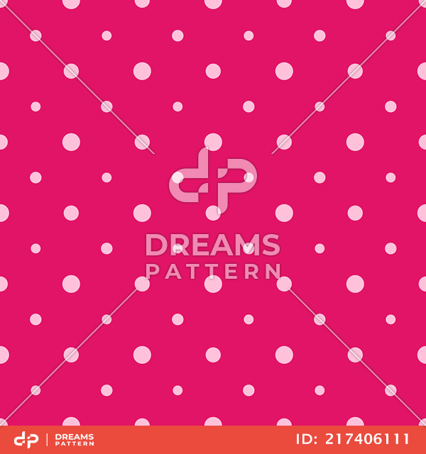 Seamless Pattern of Small and Big Circles, Design Ready for Textile Prints.