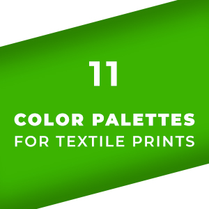 Set 11 Color Palettes for Textile Prints. Tints and Shades Chart, Colors Guide Swatches.