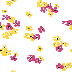 Seamless Hand Drawn Mini Flowers. Repeating Pattern on White Background.