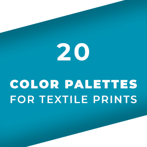 Set 20 Color Palettes for Textile Prints. Tints and Shades Chart, Colors Guide Swatches.