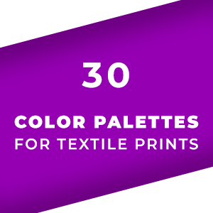 Set 30 Color Palettes for Textile Prints. Tints and Shades Chart, Colors Guide Swatches.