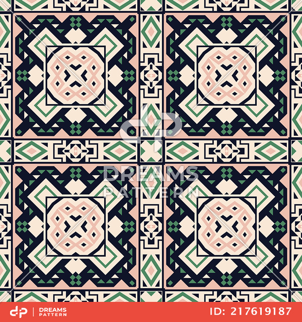 Seamless Geometric Ethnic Pattern, Ready for Carpet, Clothing, Fabric and Textile Prints.