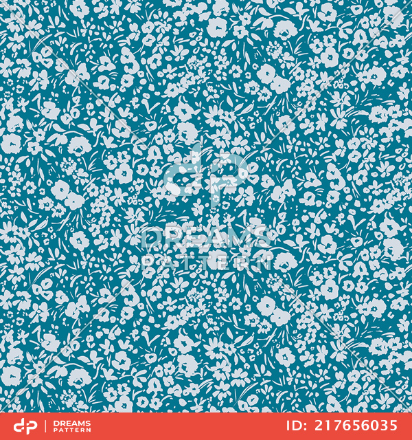 Seamless Pattern of Light Floral on Light Background Ready for Textile Prints.