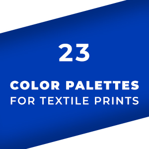 Set 23 Color Palettes for Textile Prints. Tints and Shades Chart, Colors Guide Swatches.