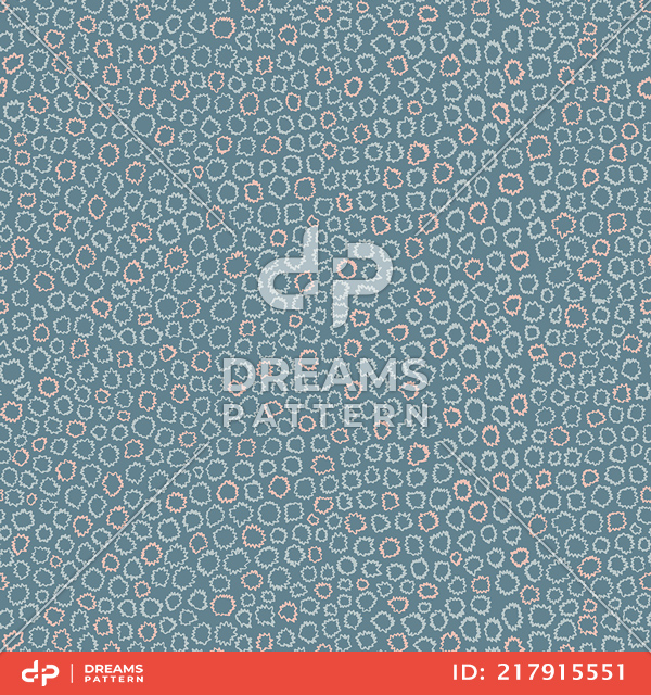 Seamless Geometric Pattern, Colored Abstract of Small Wavy Circles for Textile Prints.