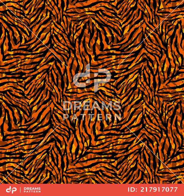 Seamless Animal Skin Zebra Pattern, Colored Design Ready for Textile Prints.