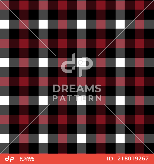 Seamless Firebrick Gingham Pattern, Colored Plaids Suitable for Fashion Textile Prints.