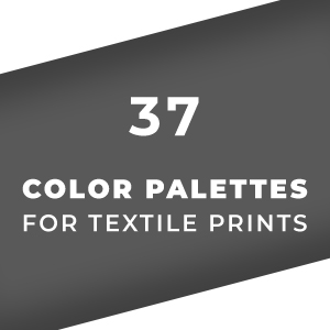 Set 37 Color Palettes for Textile Prints. Tints and Shades Chart, Colors Guide Swatches.