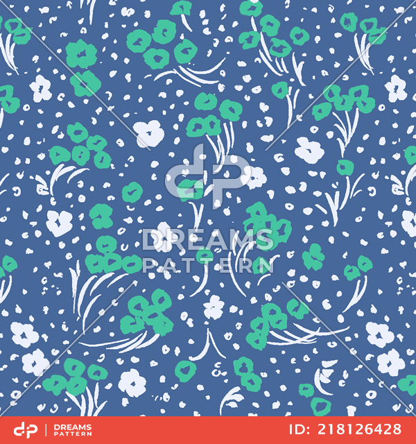 Seamless Multicolor Mini Floral Pattern, Pretty Design Ready for Textile Prints.