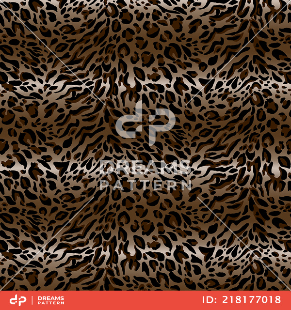 Seamless Leopard Skin Pattern for Textile Prints. Wild Cheetah Repeating Texture.