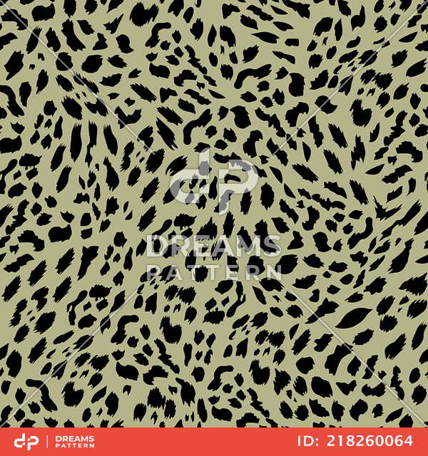 Seamless Animal Skin Cheetah Pattern, Colored Background Ready for Textile Prints.