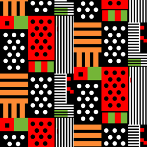 Seamless Stripes and Dots, Colored Mixed Pattern Ready for Textile Prints.