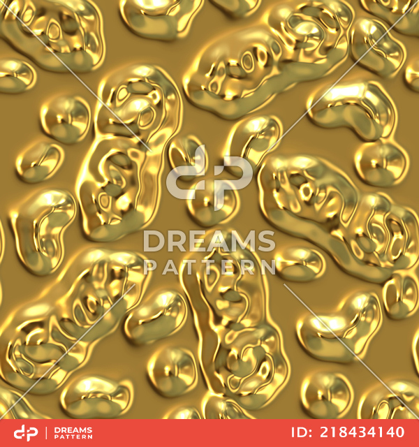 Luxury Golden Geometric Pattern, Seamless 3D Rendering Texture Ready for Textile Prints.