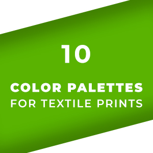 Set 10 Color Palettes for Textile Prints. Tints and Shades Chart, Colors Guide Swatches.