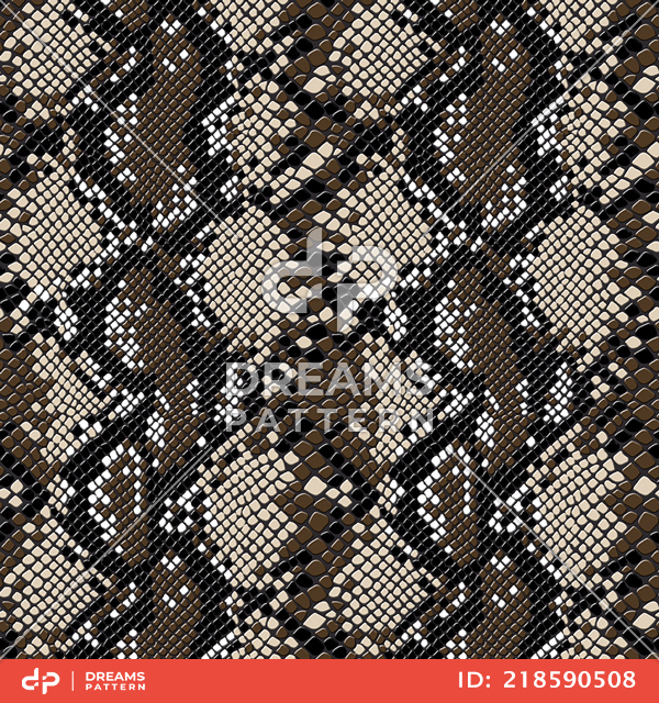 Seamless Snake Skin Pattern, Fashionable Design Ready for Textile Prints.