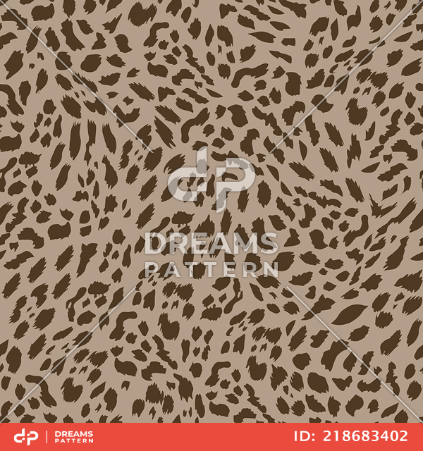 Seamless Animal Skin Cheetah Pattern, Colored Background Ready for Textile Prints.