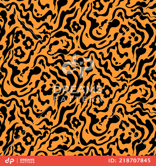 Seamless Colored Tiger Skin Pattern, Ready for Textile and Fabric Prints.