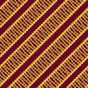 Seamless Pattern of Golden Chains Designed with diagonal form Ready for Textile Prints.