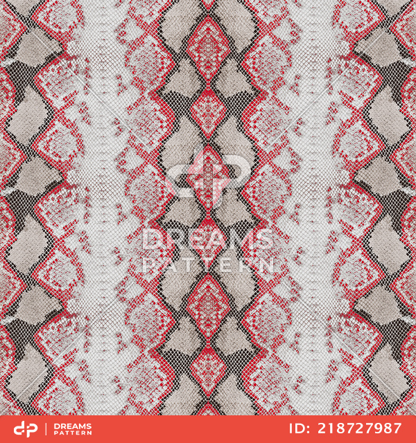 Seamless Animal Skin Pattern with Piton Texture Ready for Textile Prints.