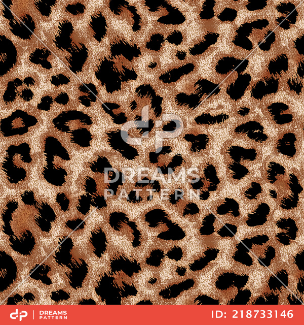 Seamless Trendy Animal Skin Leopard Pattern, Animal Fur, Ready for Textile Prints.