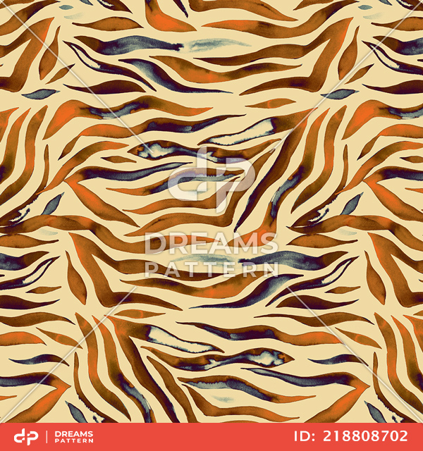 Seamless Animal Skin Pattern, Colored Zebra Skin Ready for Textile Prints.