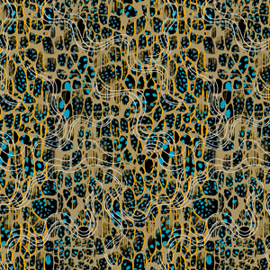 Seamless Colored Animal Skin Pattern, Repeated Leopard Skin Design with Lines.
