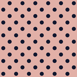 Seamless Pattern with Dark Blue Polka Dots on Light Pink, Ready for Textile Prints.