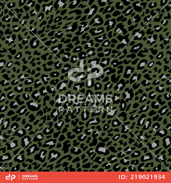 Seamless Colored Animal Skin Pattern, Repeated Leopard Skin Design.