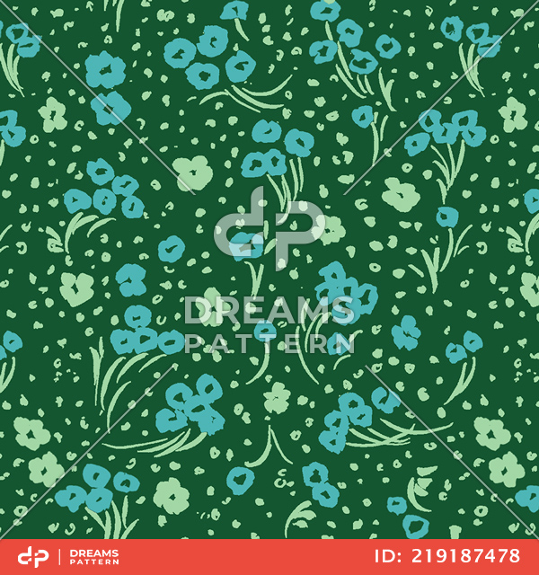 Seamless Multicolor Mini Floral Pattern, Pretty Design Ready for Textile Prints.