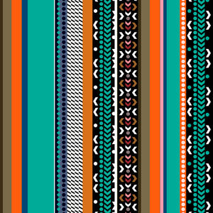 Seamless Trendy Mix Stripes and Dots, Colored Lined Pattern Ready for Textile Prints.