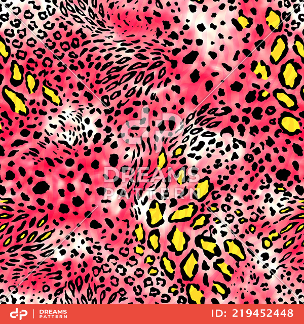 Seamless Wild Skin Pattern. Mix of Tiger, Jaguar and Leopard Print Ready for Textile.