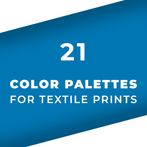 Set 21 Color Palettes for Textile Prints. Tints and Shades Chart, Colors Guide Swatches.