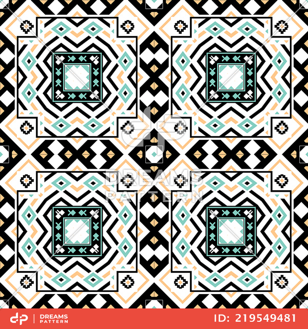 Seamless Geometric Ethnic Pattern, Ready for Carpet, Clothing, Fabric and Textile Prints.