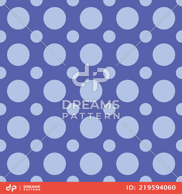 Seamless Pattern of Big and Small Circles, Polka Dots Design Ready for Textile Prints.