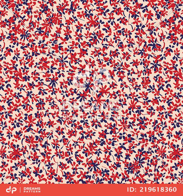 Seamless Multicolor Mini Floral Pattern, Pretty Design Ready for Textile Prints.