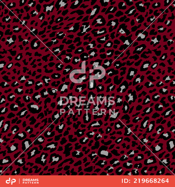 Seamless Colored Animal Skin Pattern, Repeated Leopard Skin Design.