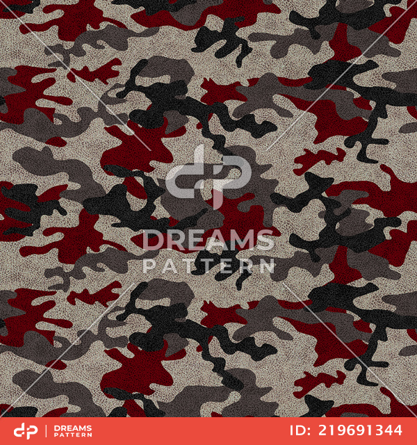 Seamless Army Camouflage, Colored Military Background Ready for Textile Prints.