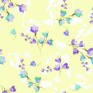 Pretty Repeated Floral Pattern, Seamless Flower Design Ready for Textile Prints.