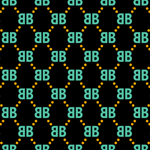 Seamless Geometric Pattern of B Letter with Dots, Designed for Textile Prints.