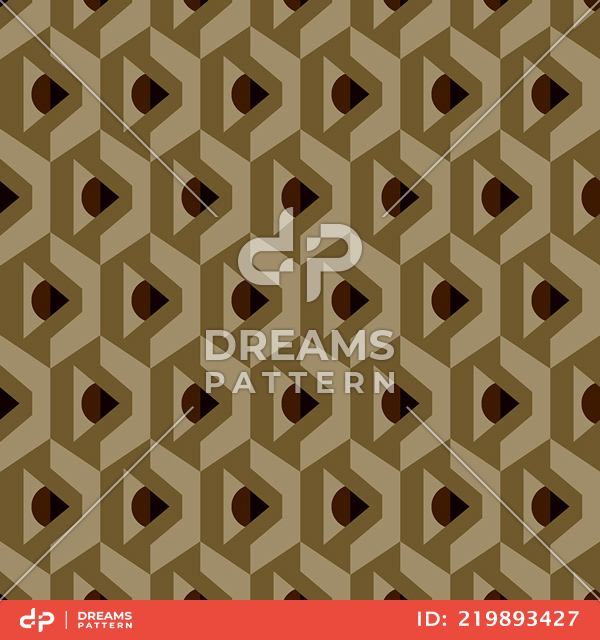 Seamless Abstract Geometric Pattern on Colored Background Ready for Textile Prints.