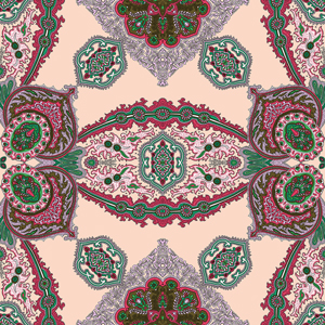 Seamless Luxury Decorative Pattern, Beautiful Symmetric Texture Ready for Textile Prints.